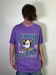 Ducks Rise Graphic Faded Purple Tee