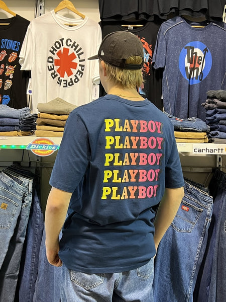 Playboy Gradient Stacked Blue Tee SS22