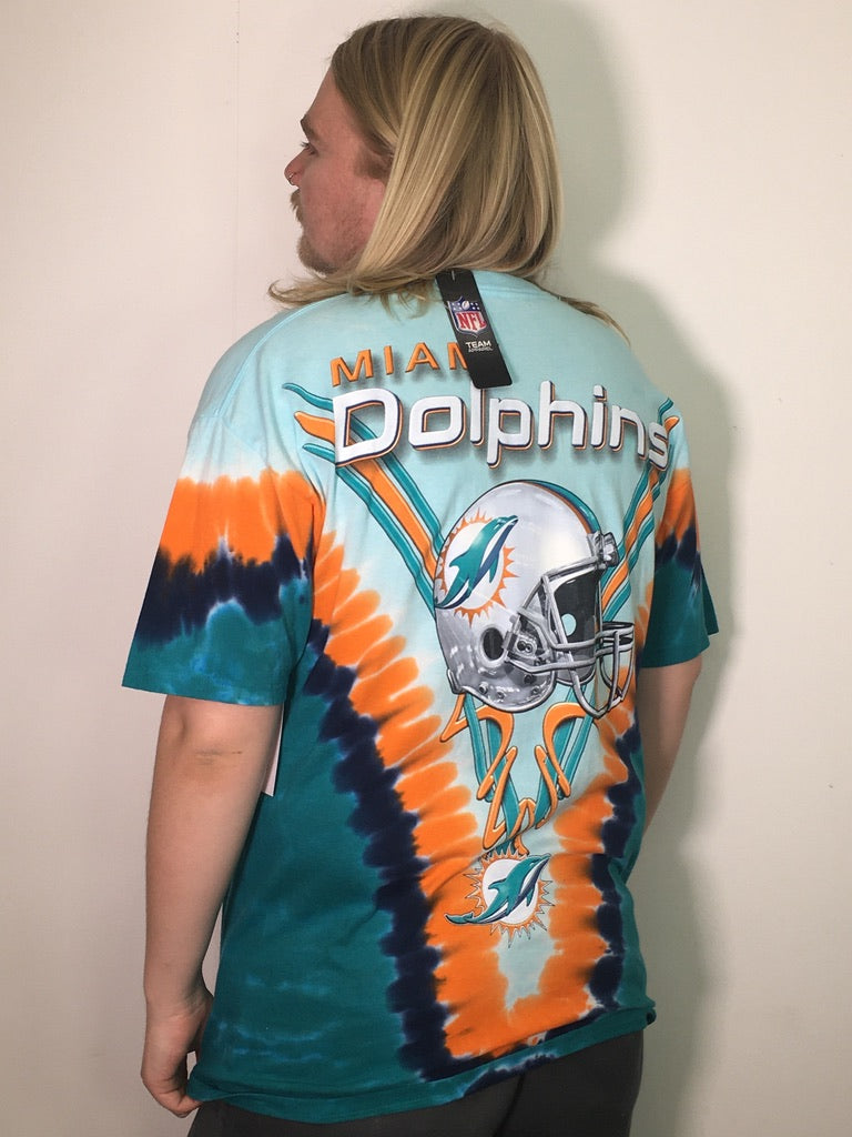 Miami Dolphins V Tie-Dye Tee