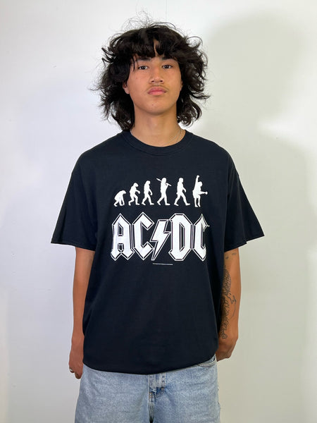 AC-DC Rock Evolution Black Tee