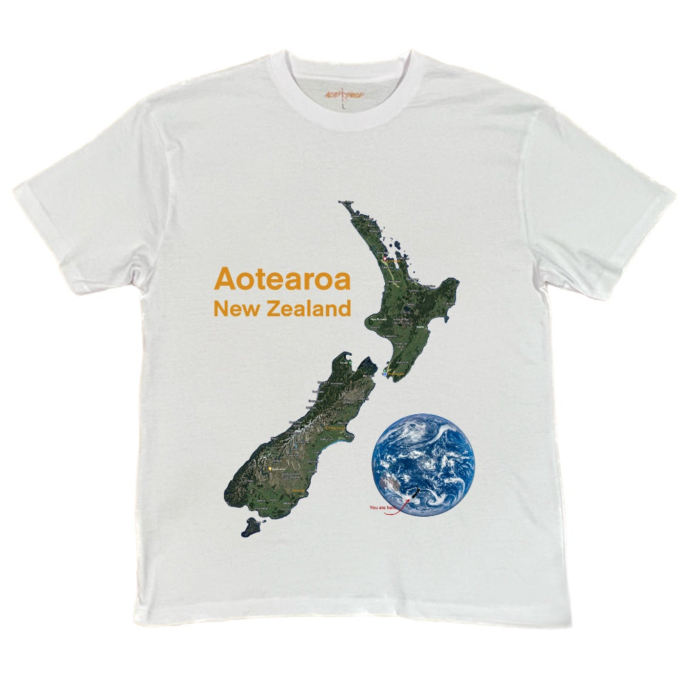 Aotearoa New Zealand Map Tee