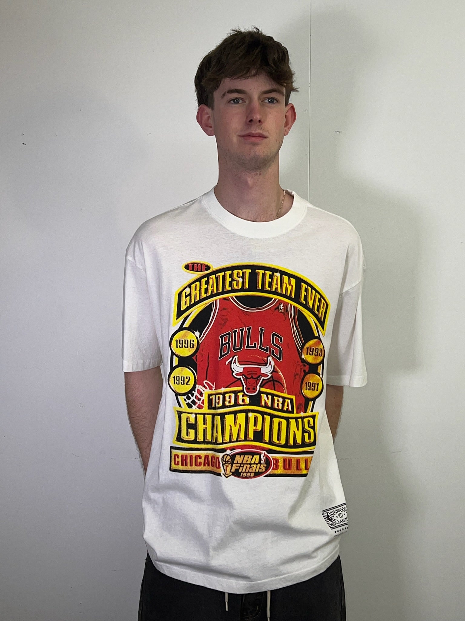 1996 Chicago Bulls 'Greatest Team Ever' Logo T-Shirt XL