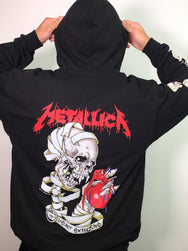 Metallica Heart Explosive Zipped Black Hoodie