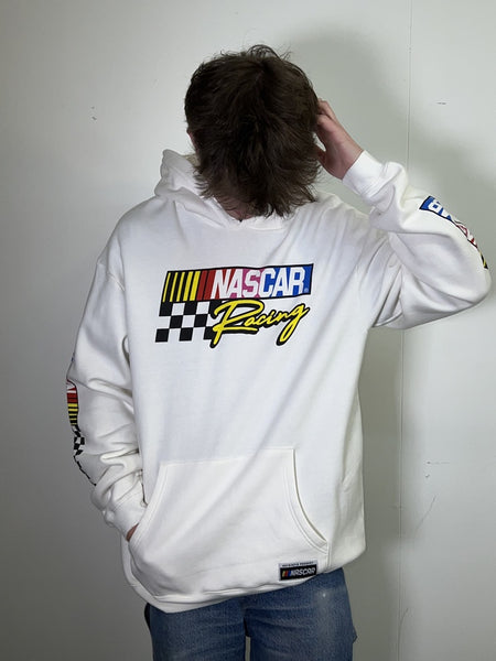 NASCAR Racing Vintage White Hoodie