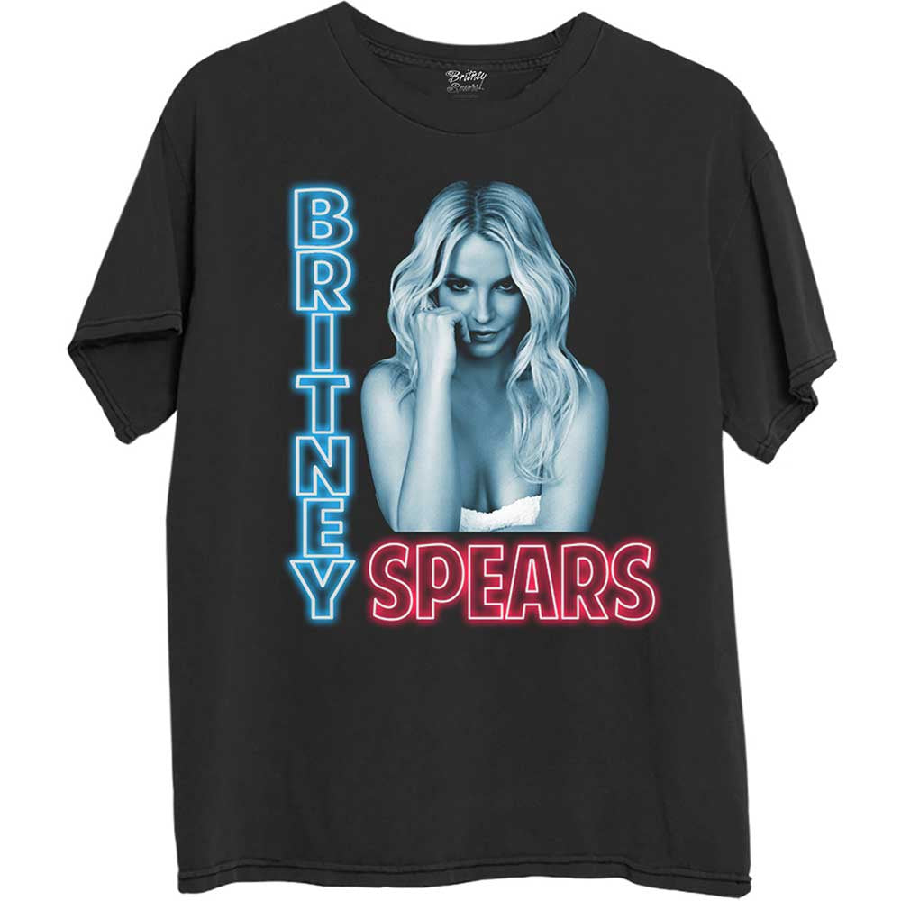 Britney Spears Neon Light Black Tee