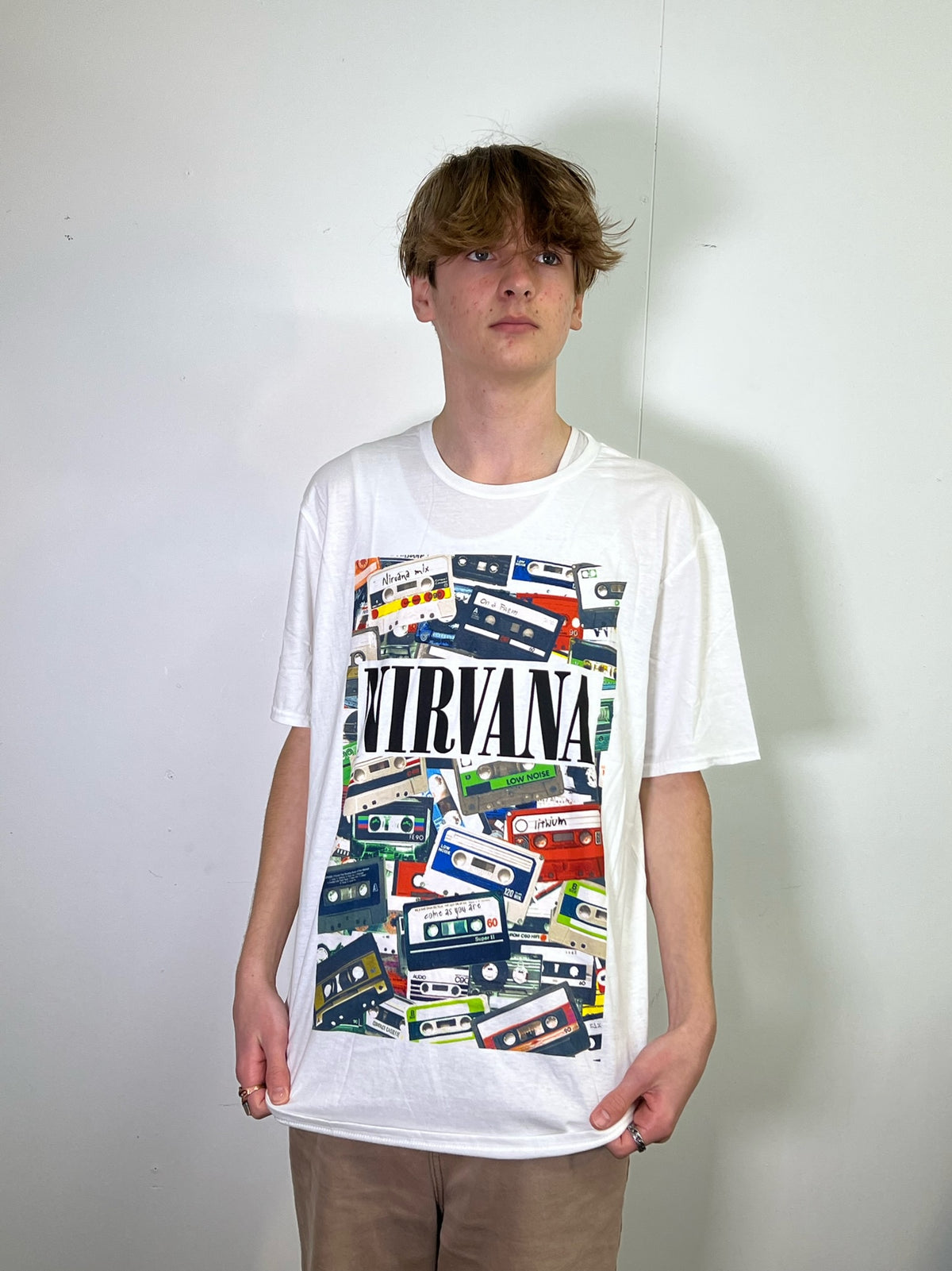 Nirvana Cassettes White Tee