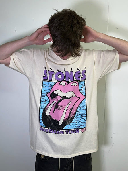 Rolling Stones American Tour Map Natural Tee