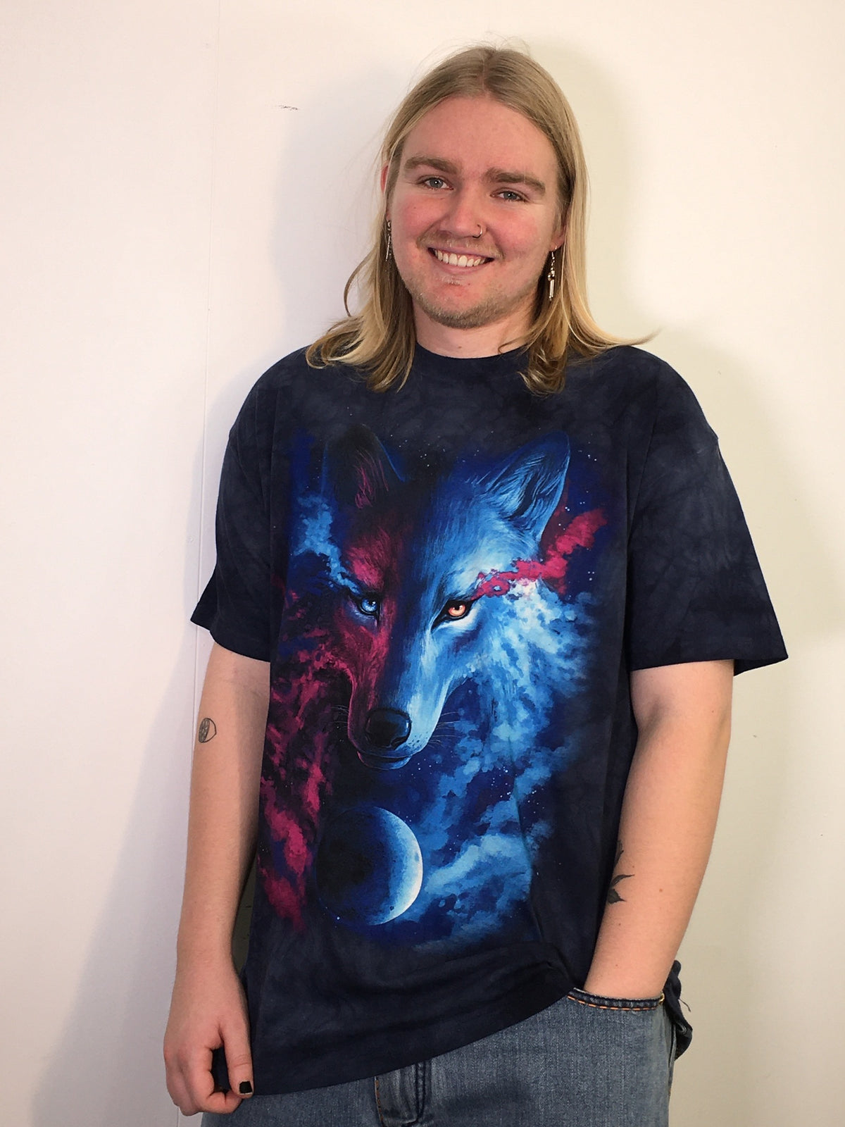 Where Light and Dark Meet Wolf Tee