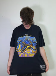 Lakers 3 in a Row Rings Vintage Black Tee