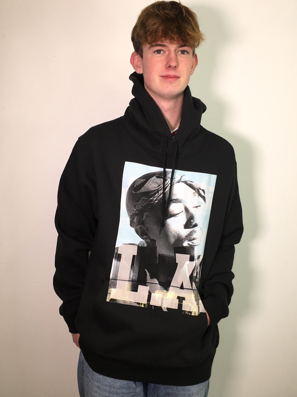 Tupac Black LA Skyline Hoodie