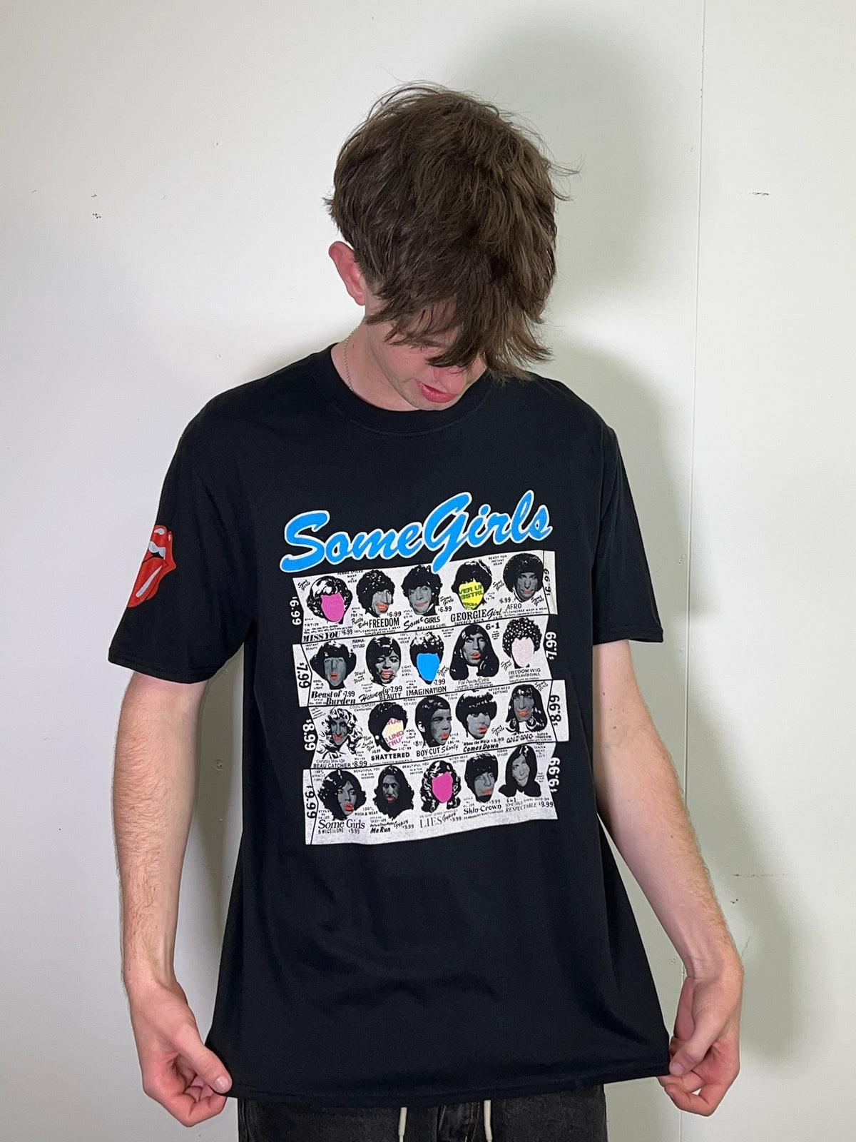 Rolling Stones Some Girls Album  Black Tee