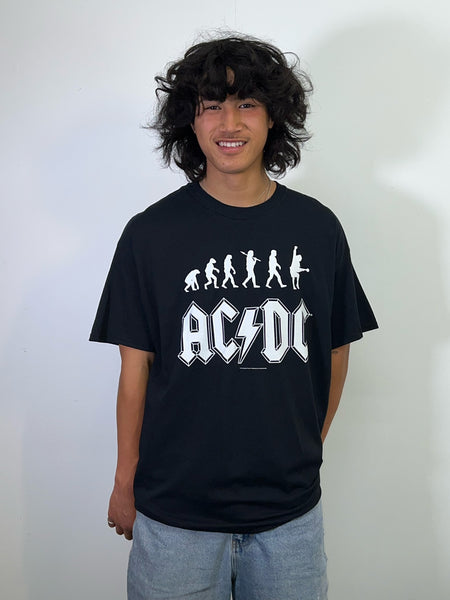 AC-DC Rock Evolution Black Tee