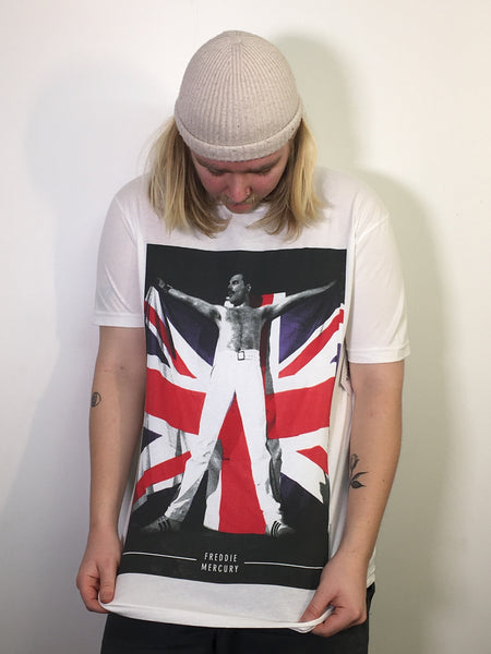 Freddie Mercury Flag White Tee