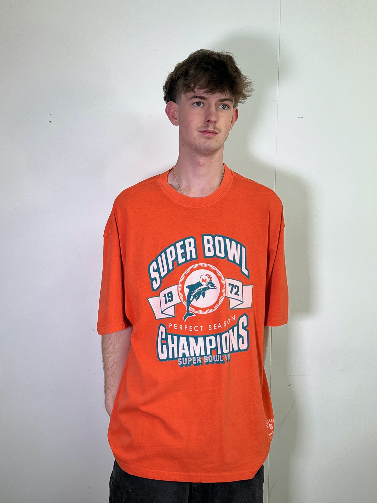 Miami Dolphins Perfect Season Faded Orange Tee
