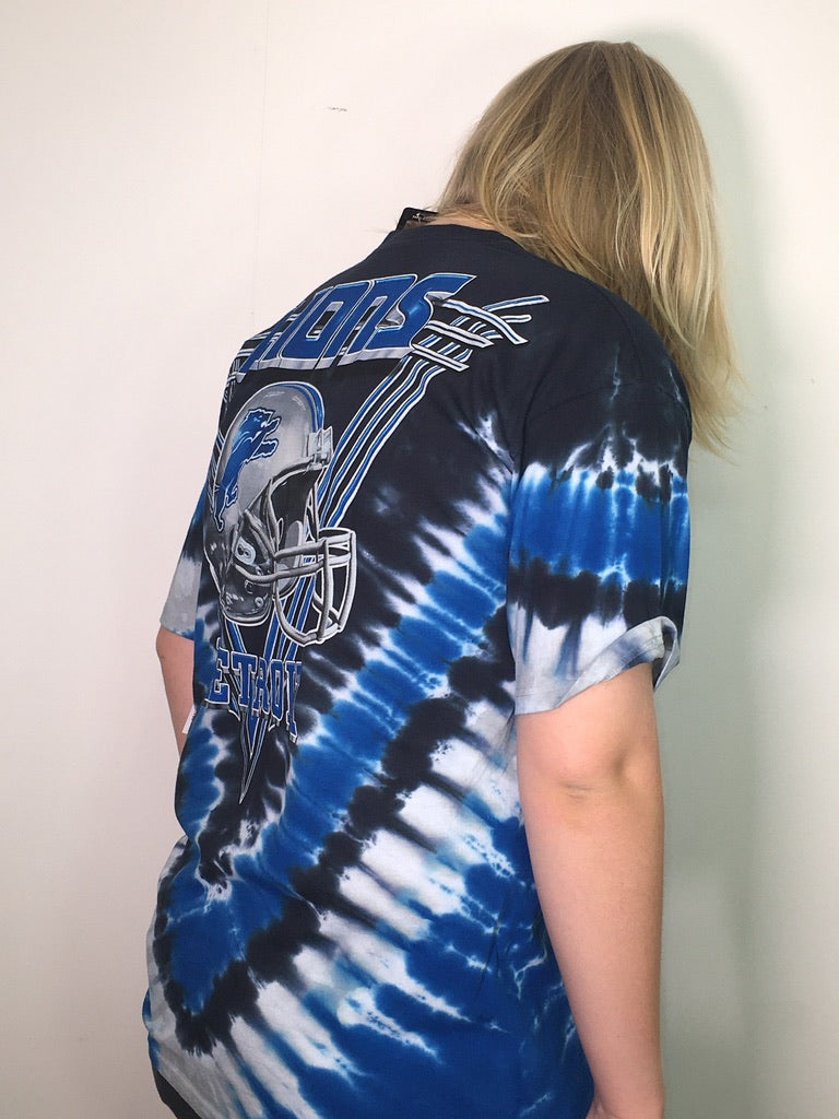 Detroit Lions V Tie-Dye Tee