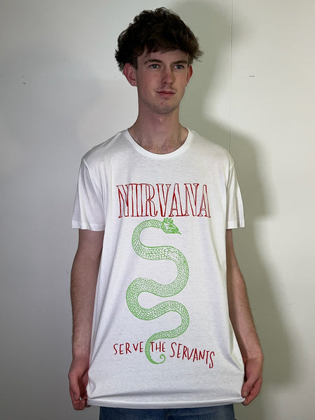 Nirvana Serve the Servants White Tee