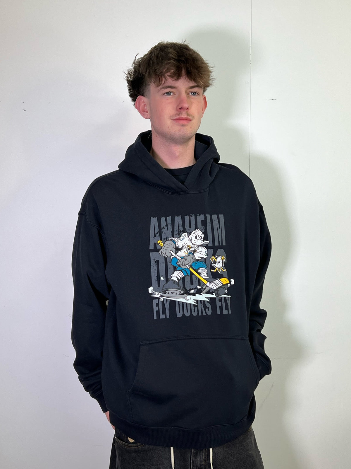 Ducks Anniversary Graphic Faded Black Hoodie