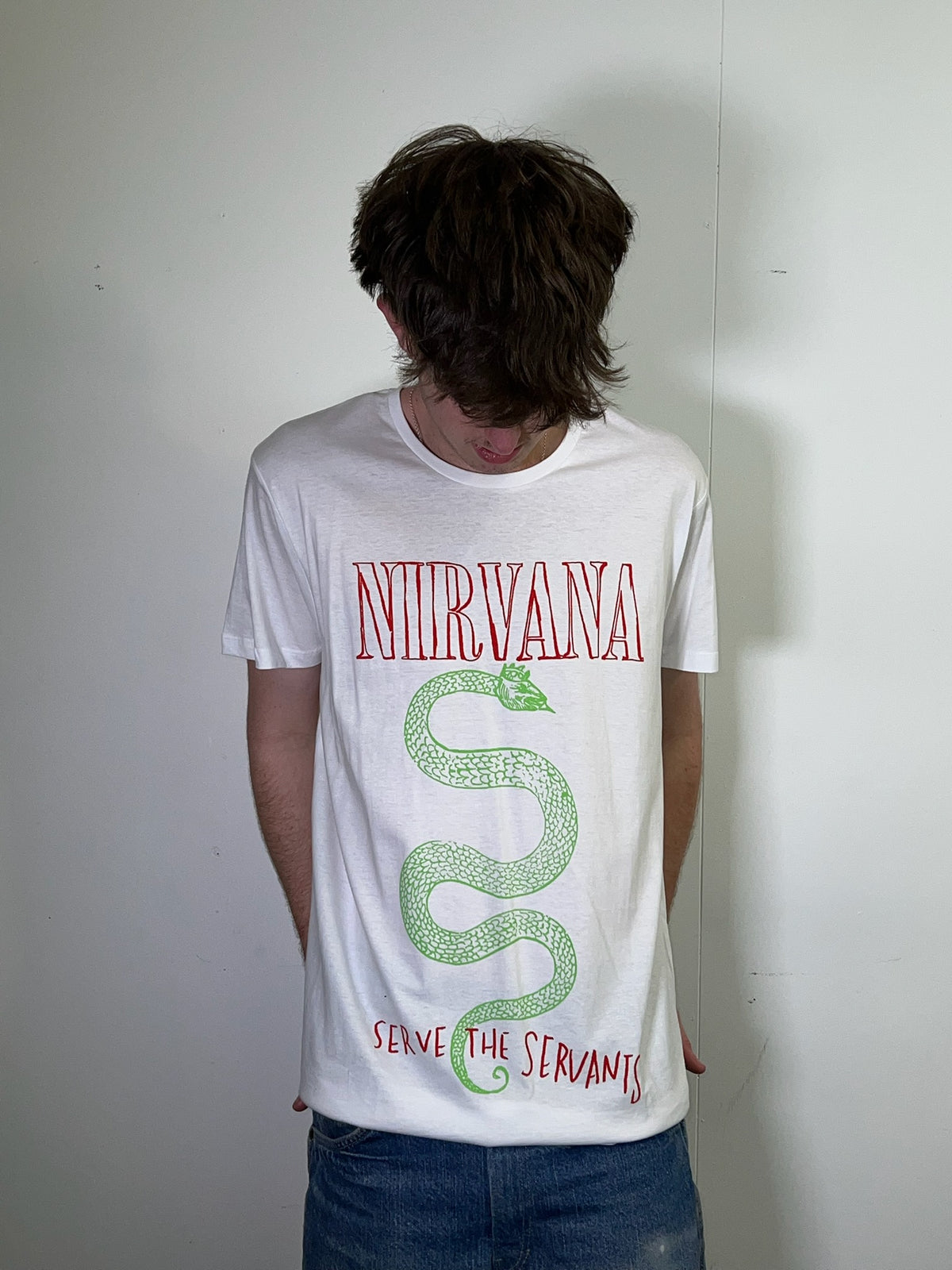 Nirvana Serve the Servants White Tee