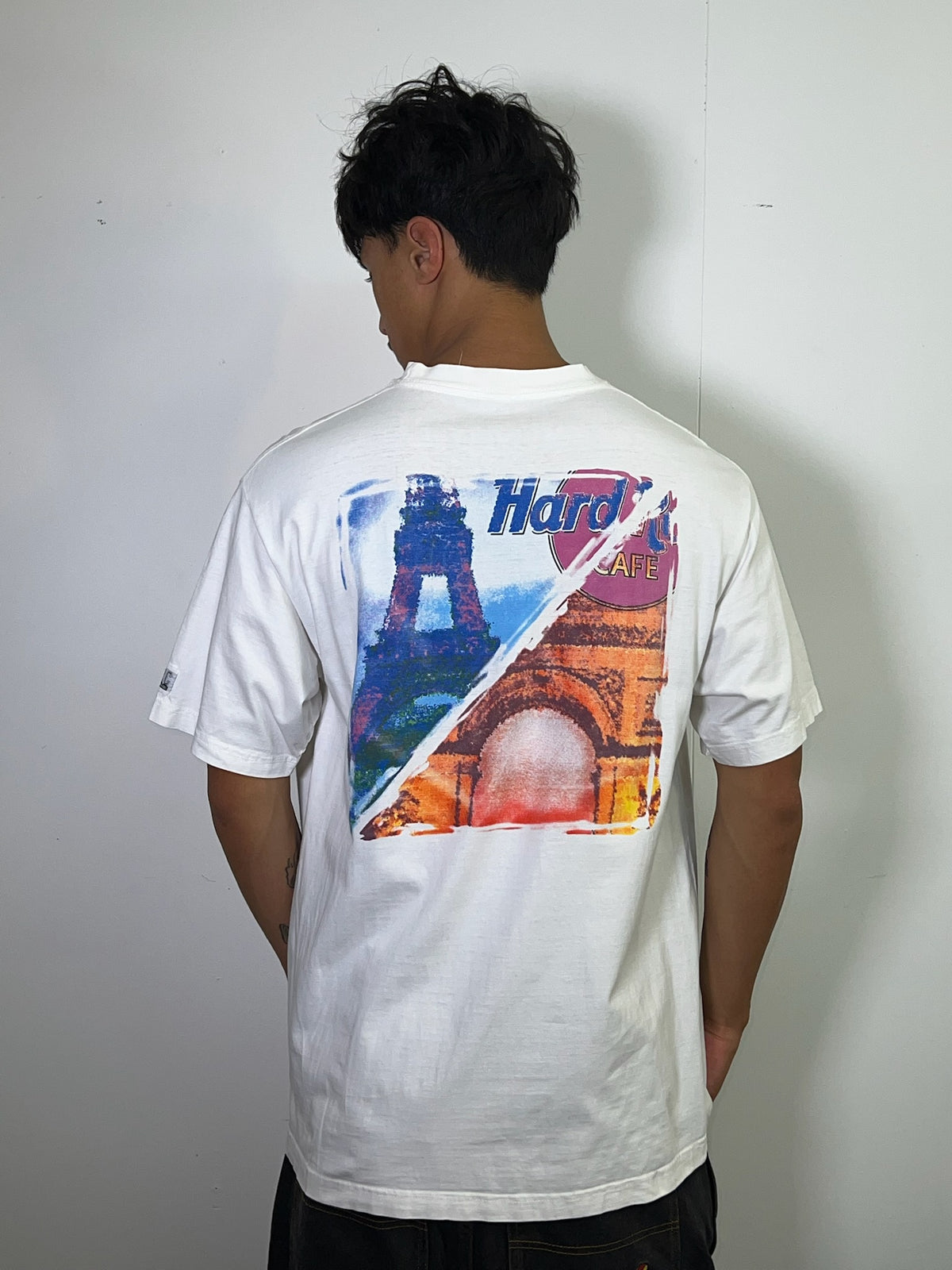 Hard Rock Cafe Paris White Vintage Tee Medium