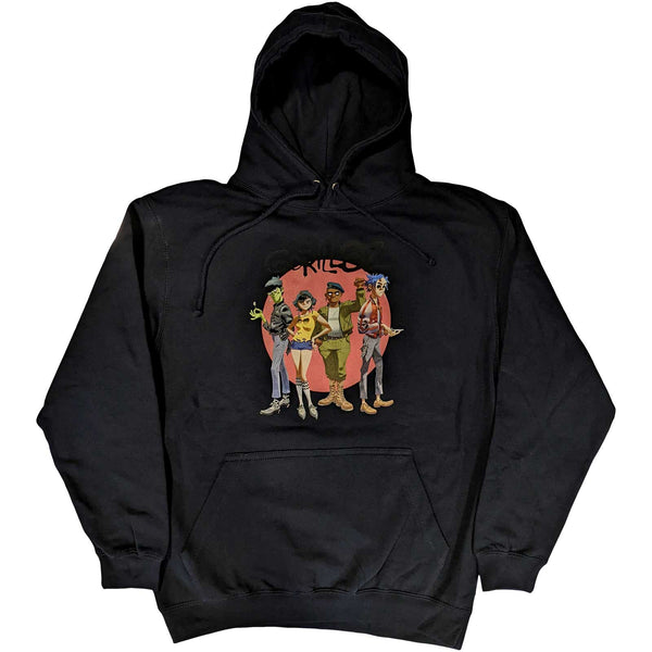 Gorillaz Group Circle Rise Navy Hoodie