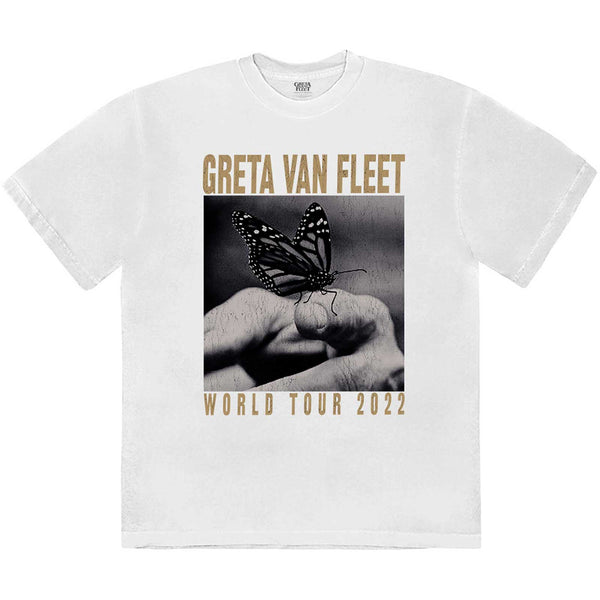 Greta Van Fleet World Tour Butterfly White Tee