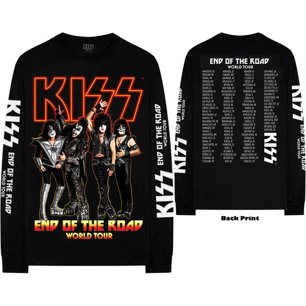 KISS End of the Road Tour Black Longsleeve Tee