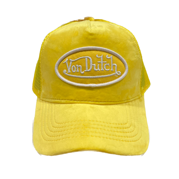 Von Dutch Lemon Velvet Trucker Cap