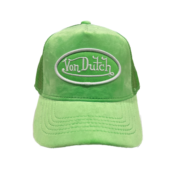 Von Dutch Lime Velvet Trucker Cap