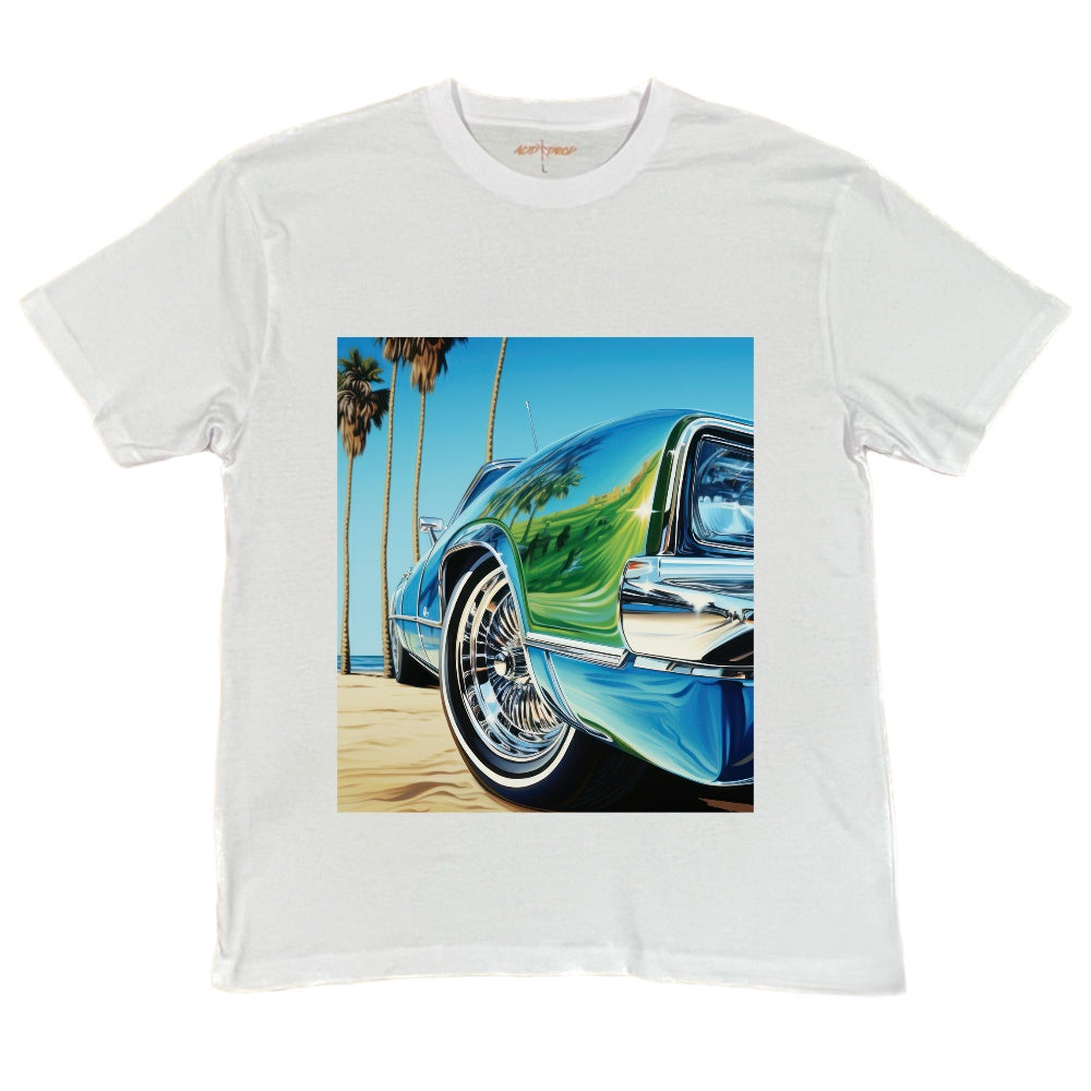Low Rider Beach Scene Design Tee