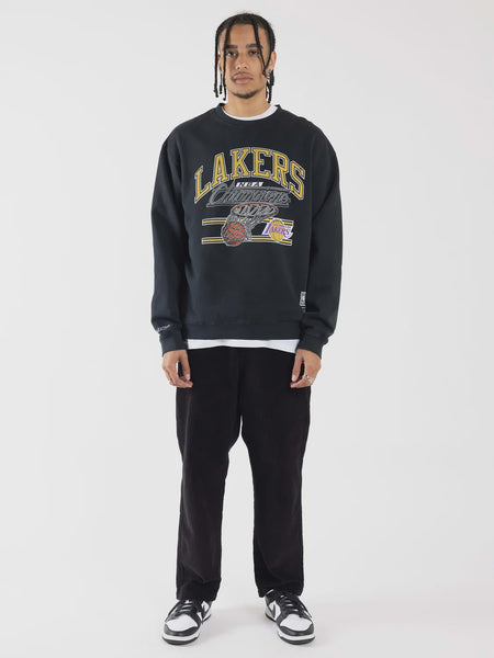 LA Lakers Hoop Crew Faded Black Sweatshirt