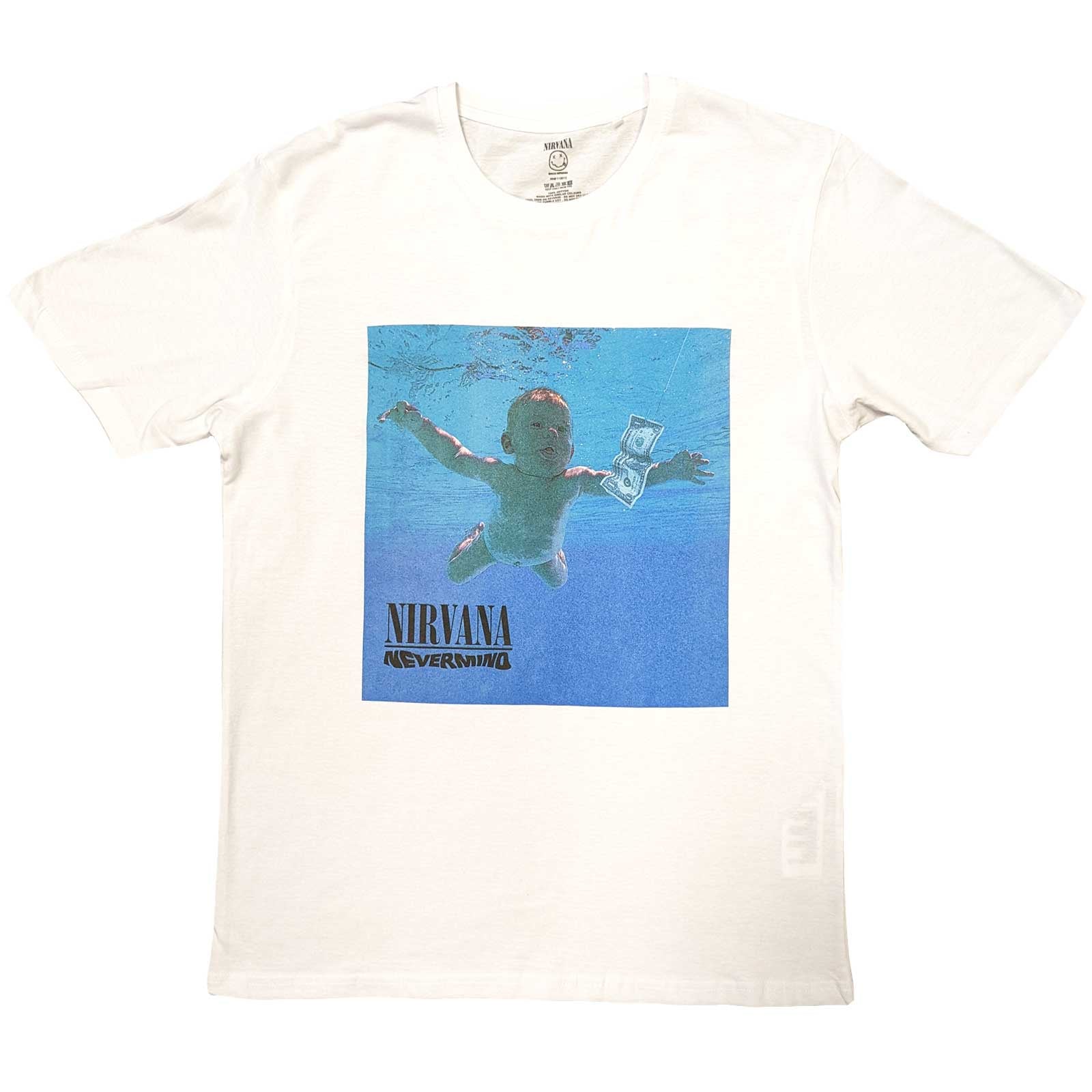Nirvana Nevermind Album White Tee