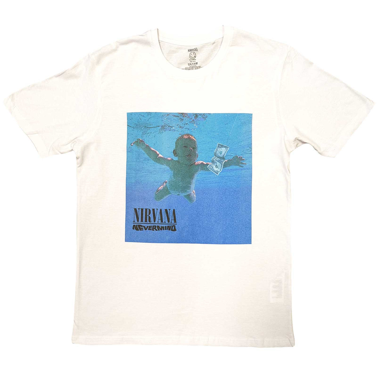 Nirvana Nevermind Album White Tee