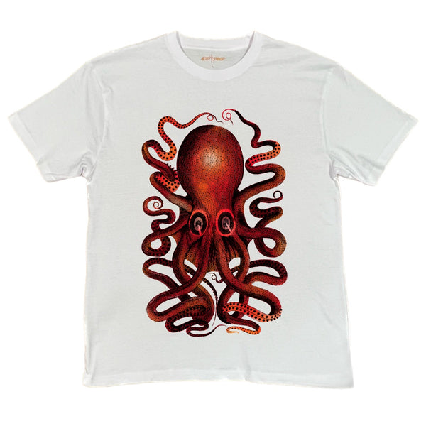 Octopus Red Glow Design Tee