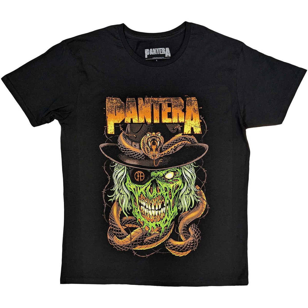 Pantera Snake and Skull Black Tee