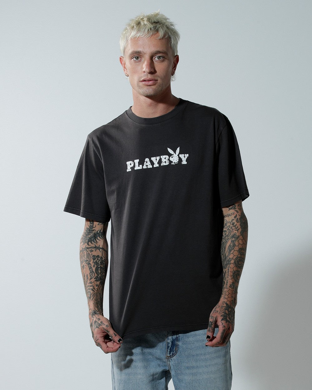 Playboy Bunny O Black Tee