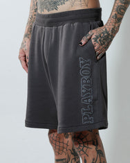 Playboy Text Vintage Black Track Short