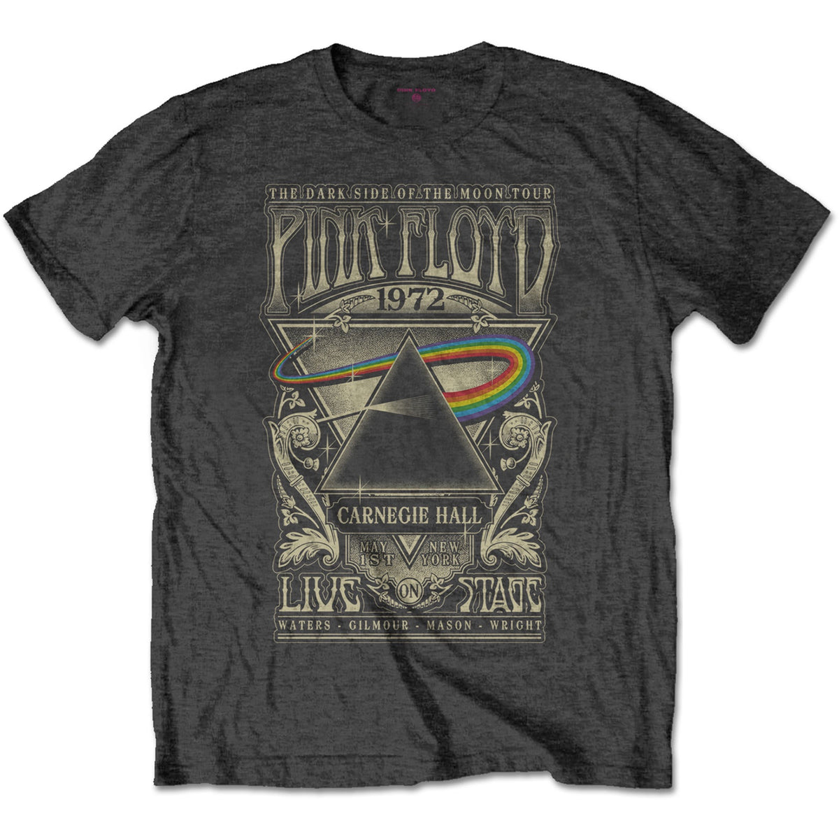 Pink Floyd Carnegie Hall Poster Charcoal Tee