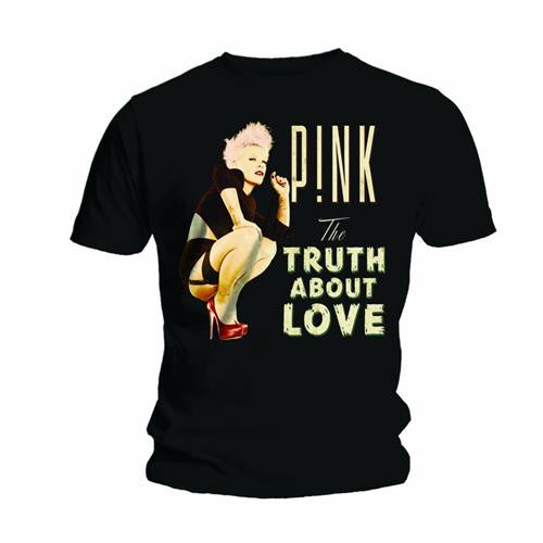 Pink Truth About Love Black Tee