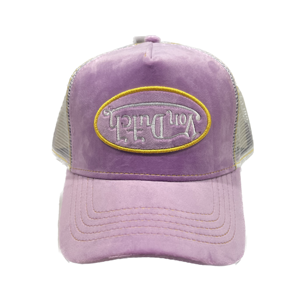 Von Dutch Purple Velvet Trucker Cap