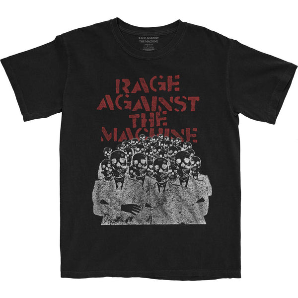 Rage Against The Machine Crowd Masks Black Tee