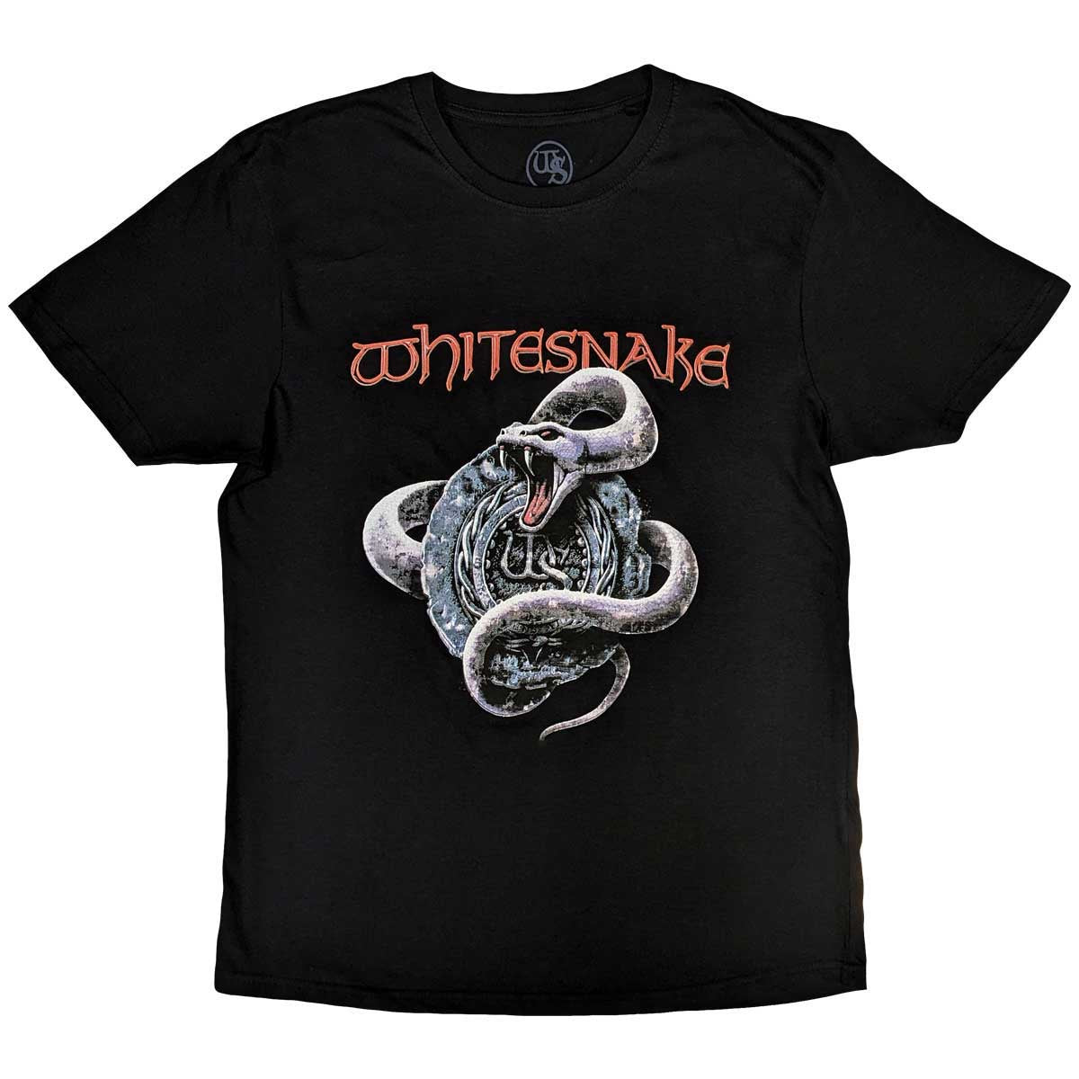Whitesnake Silver Snake Black Tee