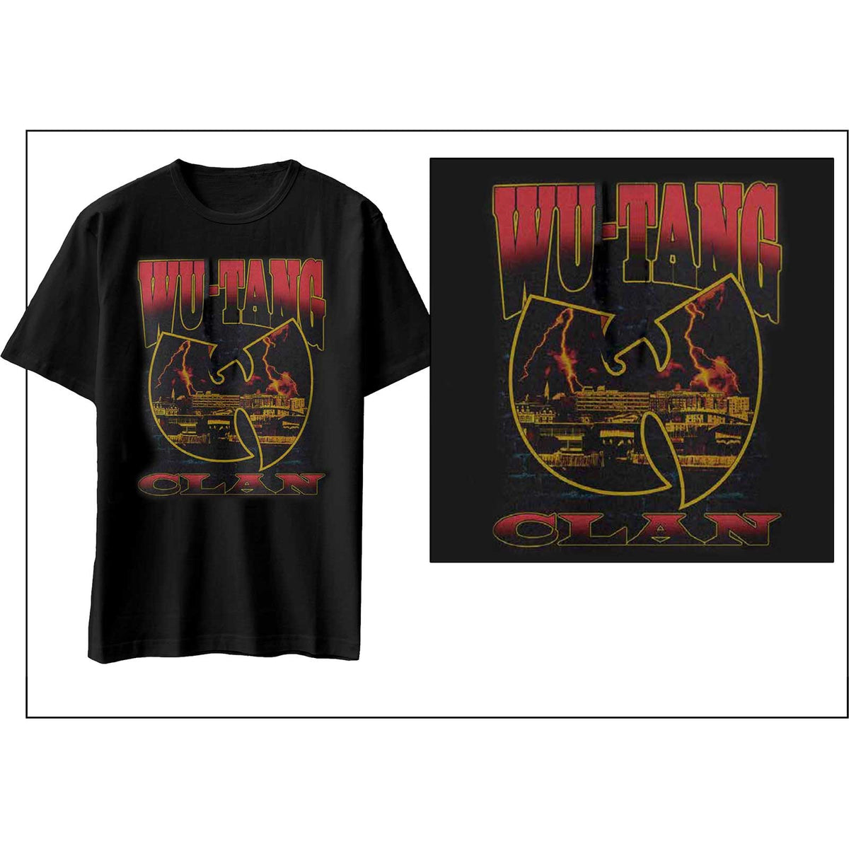 Wu-Tang Clan Lightning Infill Black Tee