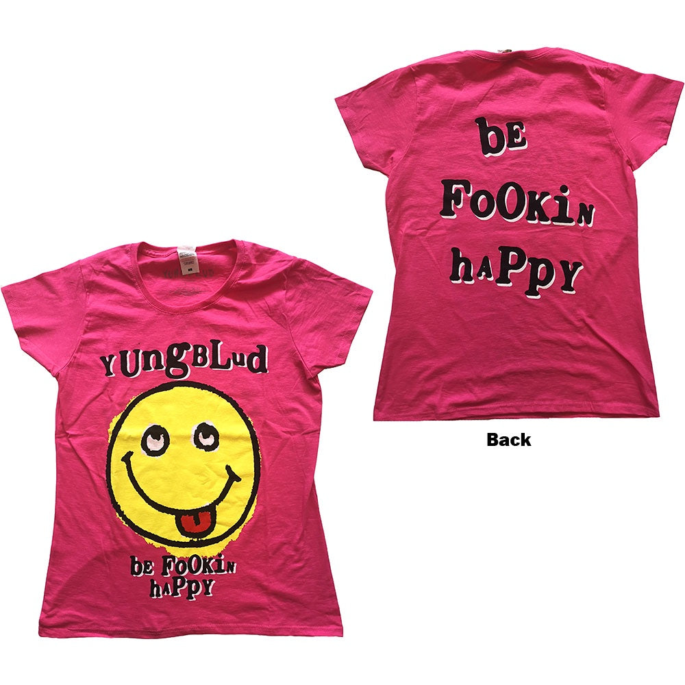 Yungblud Raver Smile Womens Pink Tee