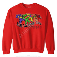 Grateful Dead Trippy Bears Red Sweatshirt