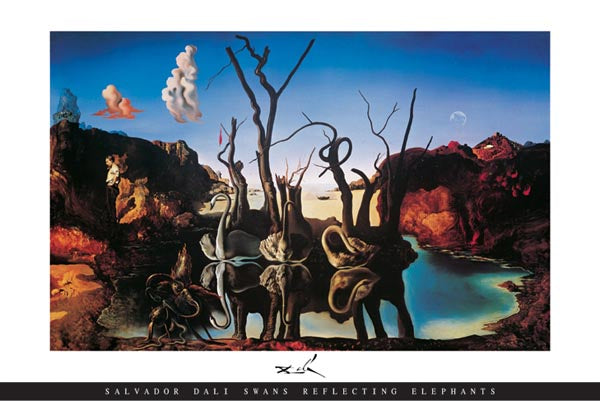 Dali Swans Reflecting Elephants Poster #300