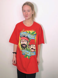 Cheech and Chong Smoke Now High Later Red Tee