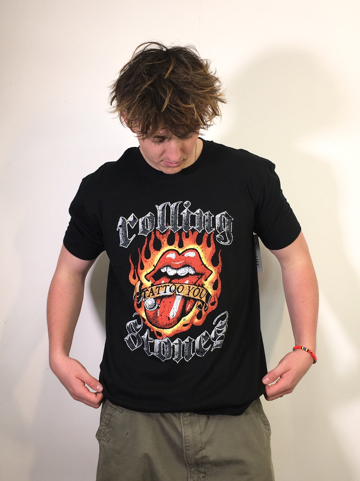 Rolling Stones Flaming Tattoo Tongue Tee