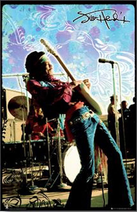Jimi Hendrix Psychedelic Sky Poster #69